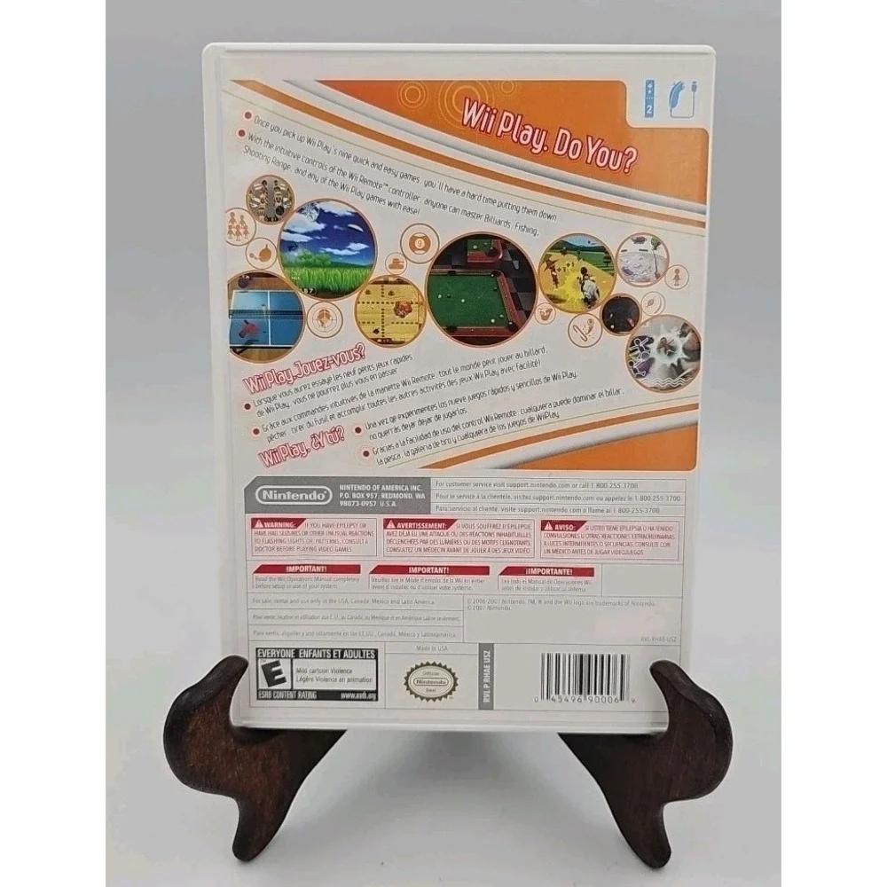 Wii Play (Nintendo Wii, 2007) Complete in Box With Manual And Insert‎ Tested